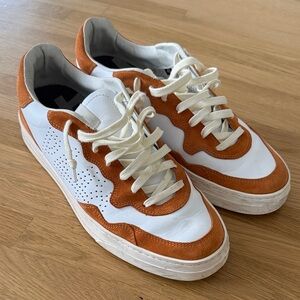 P448 Bali white leather and luggage suede women’s sneakers size 41